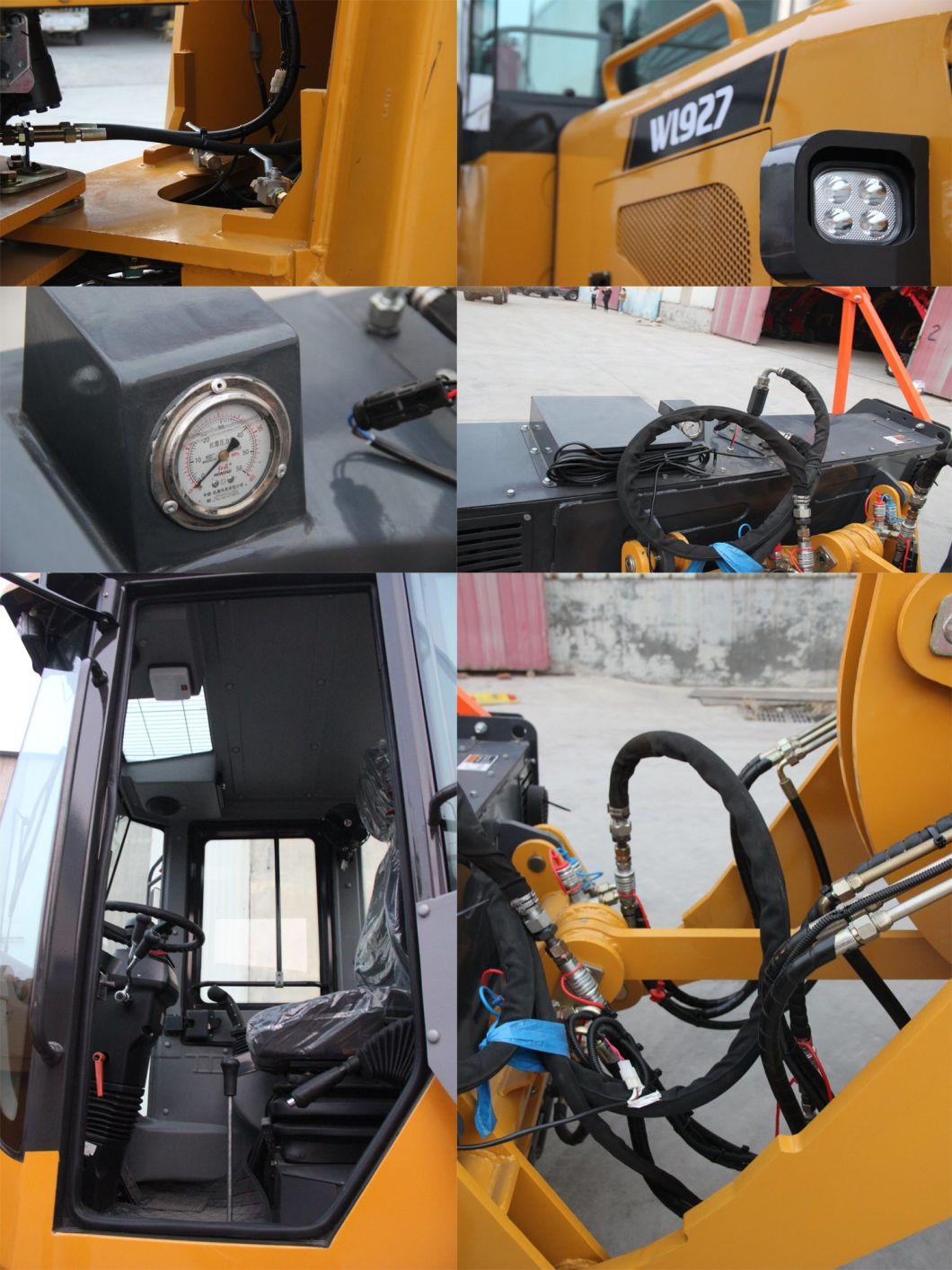 Wolf 3 Tons/3t/3000kg Mini/Bigger/Larger Front End Wheel Loader with Auger/Sweeper/Snow Bucket/Snow Blade/4 in 1 Bucket