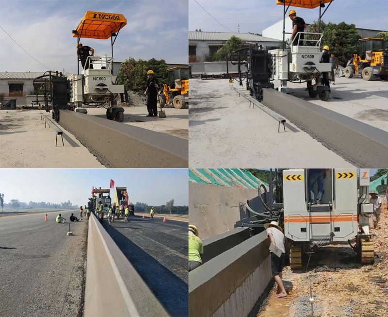 Nc600 Road Concrete Curb Kerb Machine Slip-Form Paver Road Construction Used in Small Kerb Ditch Shoulder Concrete Structure