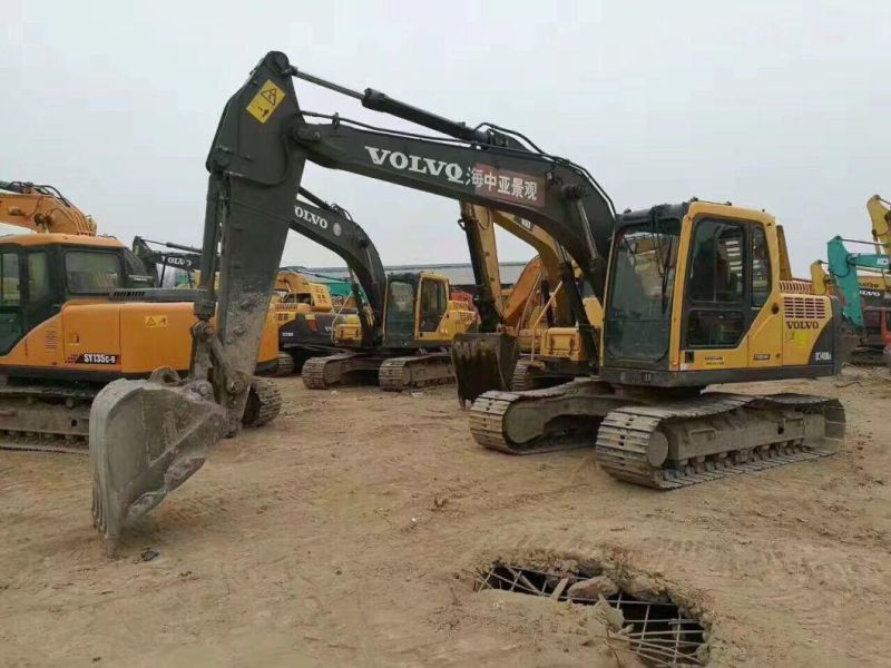 Used Volvo Ec140 Crawler Excavator with Hydraulic Breaker Line and Hammer in Good Condition