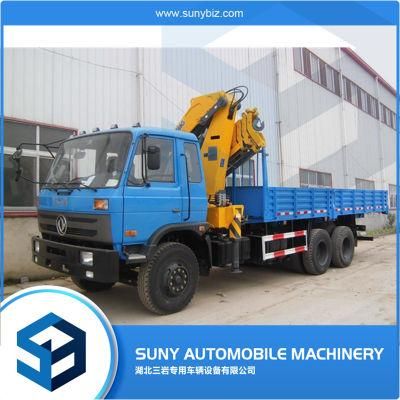 Crane Truck 6 Ton Telescopic Boom Arm Truck Mounted Crane Knukled Folding Mounted Crane Truck for Sale