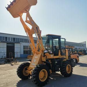 2.8ton Front Wheel Tractor Front End Wheel Loader with V Snow Blade Bucket