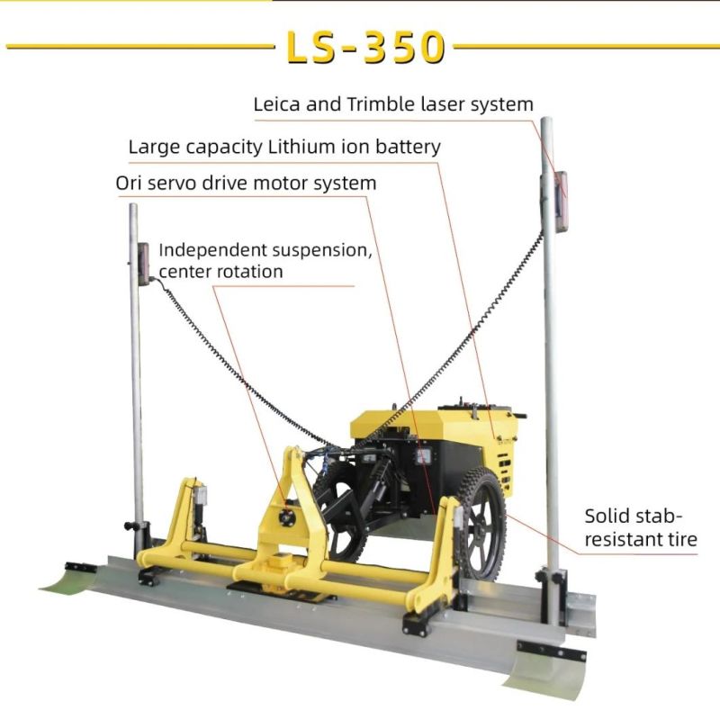 Smooth Running and Precise Timing Concrete Laser Screed (LS-350)