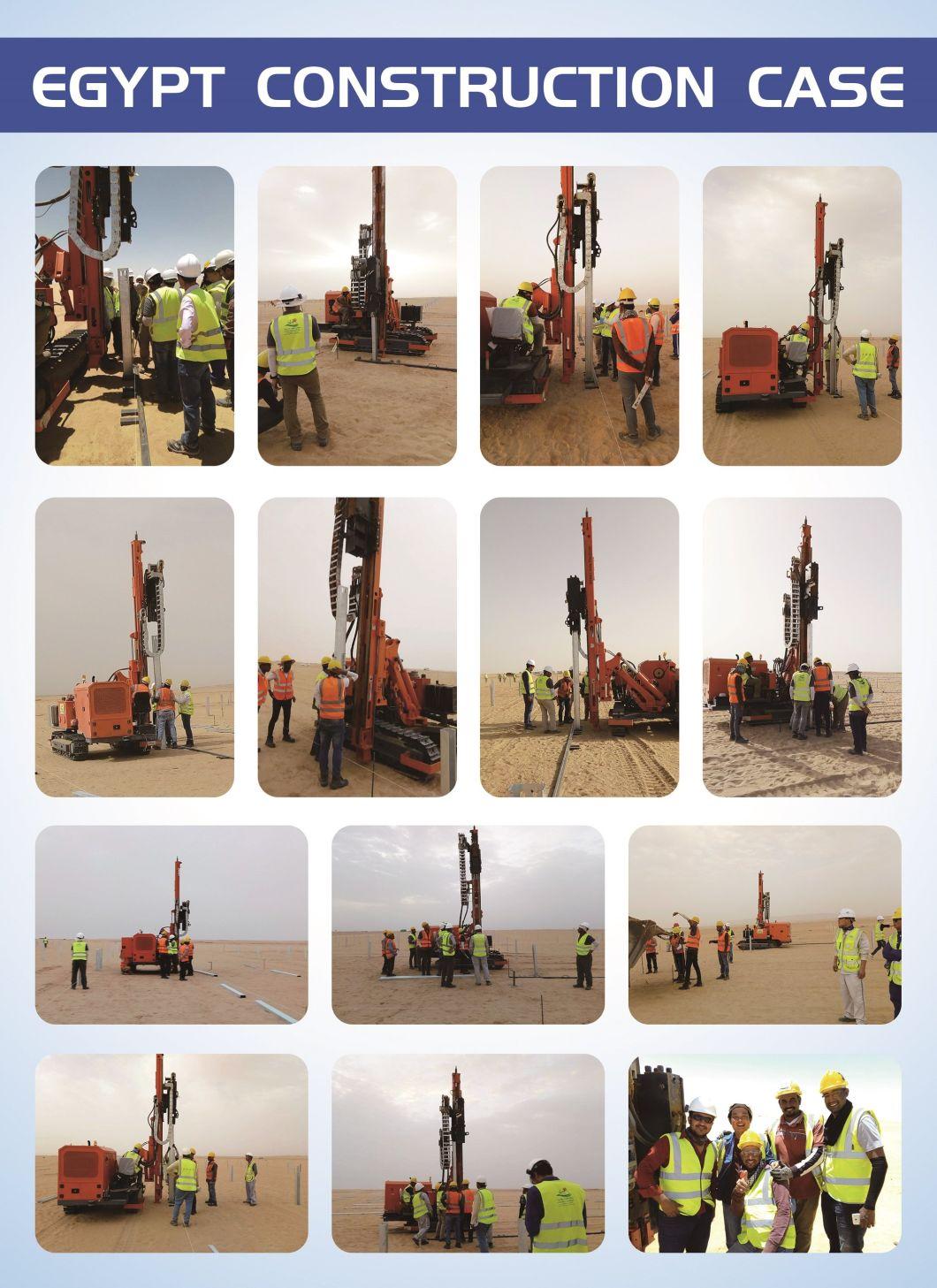 Hydraulic Photovoltaic Drilling Rig Machine for Piles Piling Ramming