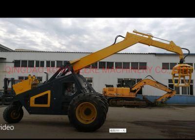 3 Wheels Sugarcane Loader with Telescopic Boom and Sealed Cabin
