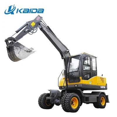 Made In China Superior Machine Performance Full Hydraulic Steering Mini Wheel Excavators With Breaker 7.8 Ton Mini Digger For Sale