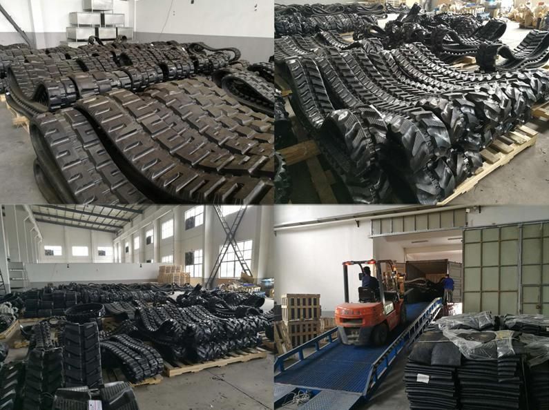 Rubber Tracks Mini Excavator Chassis Drive System Rubber Crawler Tracks Jcb Skid Steer Loader Undercarriage Rubber Track Pads