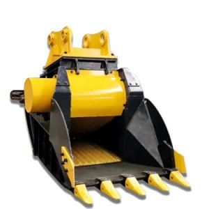 20-40 Ton Excavator Rock Screener Rock Stone Jaw Crusher Bucket Hardox Bucket Crusher