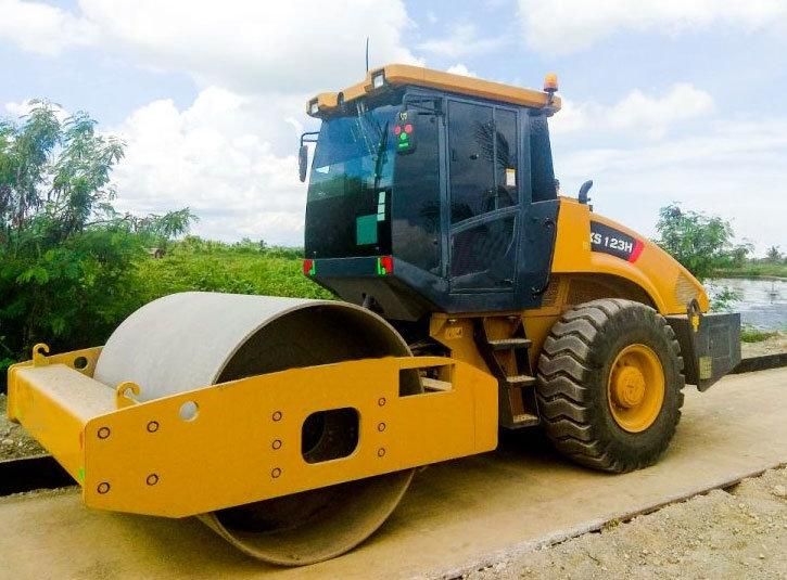 12 Tons Mechanical Drive Single Drum Vibratory Road Roller Mini Road Roller Compactor Rg123xsh