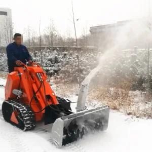 Mini Tracked Skid Steer Loader with Snow Blower Ms500 Mini Loader