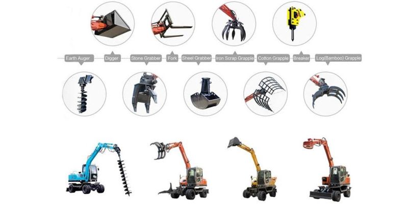 Best Quality 9 Ton Hydraulic Wheel Excavator