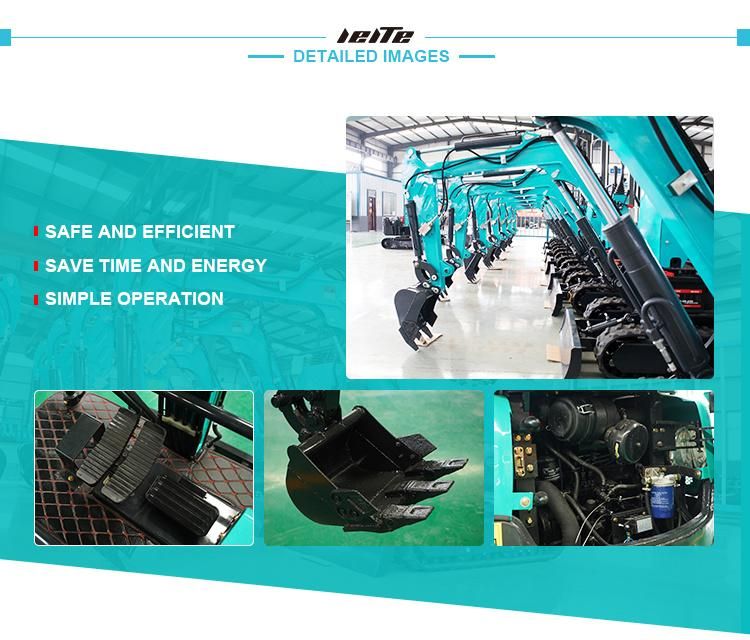 CE ISO EPA China Cheap Home Use New 1ton 2ton Crawler Hydraulic Mini Diesel with Joystick Excavator Factory Prices for Sale