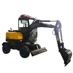 Diesel Engine Mini Wheel Excavator for Sale