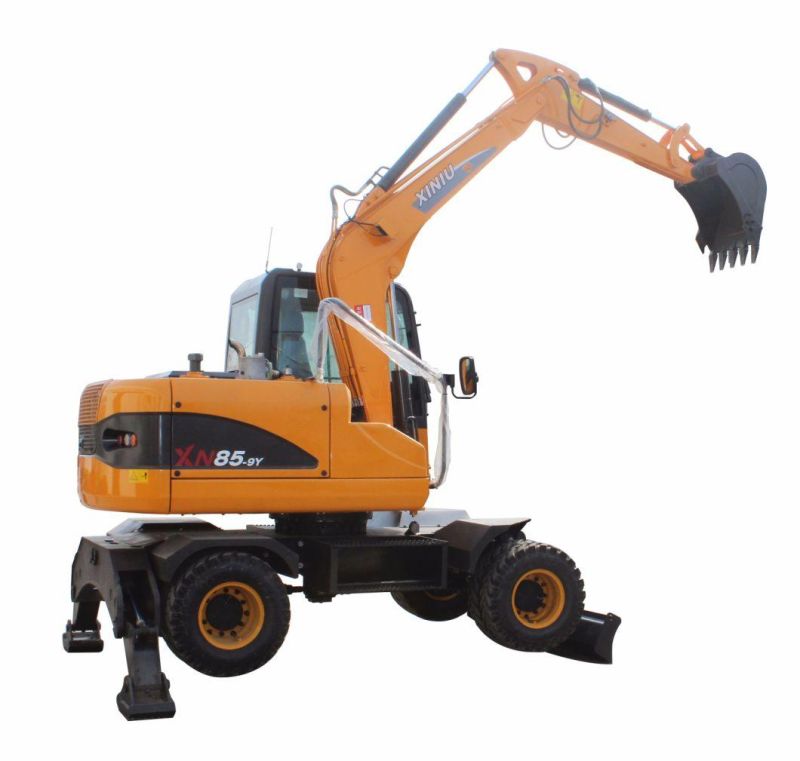 Rhinoceros Wheel Excavators, 8ton Excavator Xn85-9 for Sale