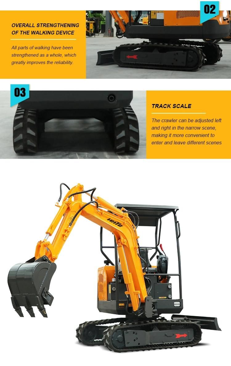 China Mini Excavator Hydraulic Crawler Excavator Hydraulic Quick Coupling 2.0ton