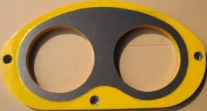 Germany Vautid Hardfacing Welded Kyokuto Concrete Pump Parts Carbide and Hardfacing Welded Spectacle Wear Plate and Wear Cutting Ring