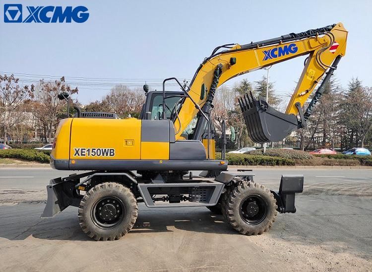 China XCMG 15 Ton Medium Hydraulic RC Wheel Excavator Xe150wb Price for Sale