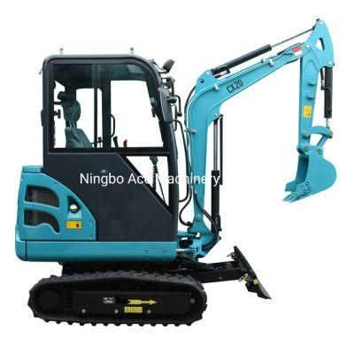 Professional Engineer Hydraulic Bucket Max Digging Height 2310mm Mini Excavator
