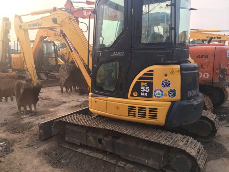 Second Hand 5t Mini Small Digger Komatsu PC55mr Mini Crawler Excavator