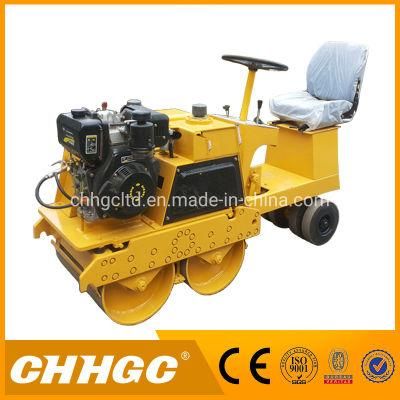 1 Ton Small Hydraulic Double Steel Smooth Drum Roller Compactor Mini Vibratory Road Roller with Seat