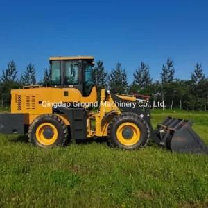 Front Discharge 4ton mini wheel loader with joystick control and large cabin for sale