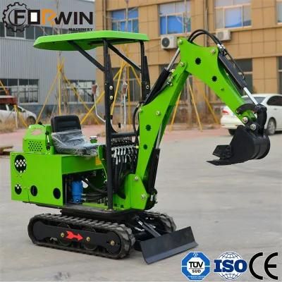 Construction Machinery Equipment Fw10s Mini and Small Hydraulic Backhoe Rubber Crawler Belt Track Excavators for Sale