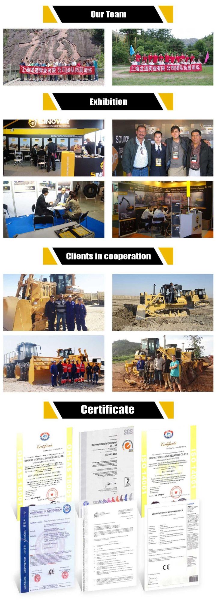 Factory Supply Sinoway Chain Dozer with Hydrostatic Transmission