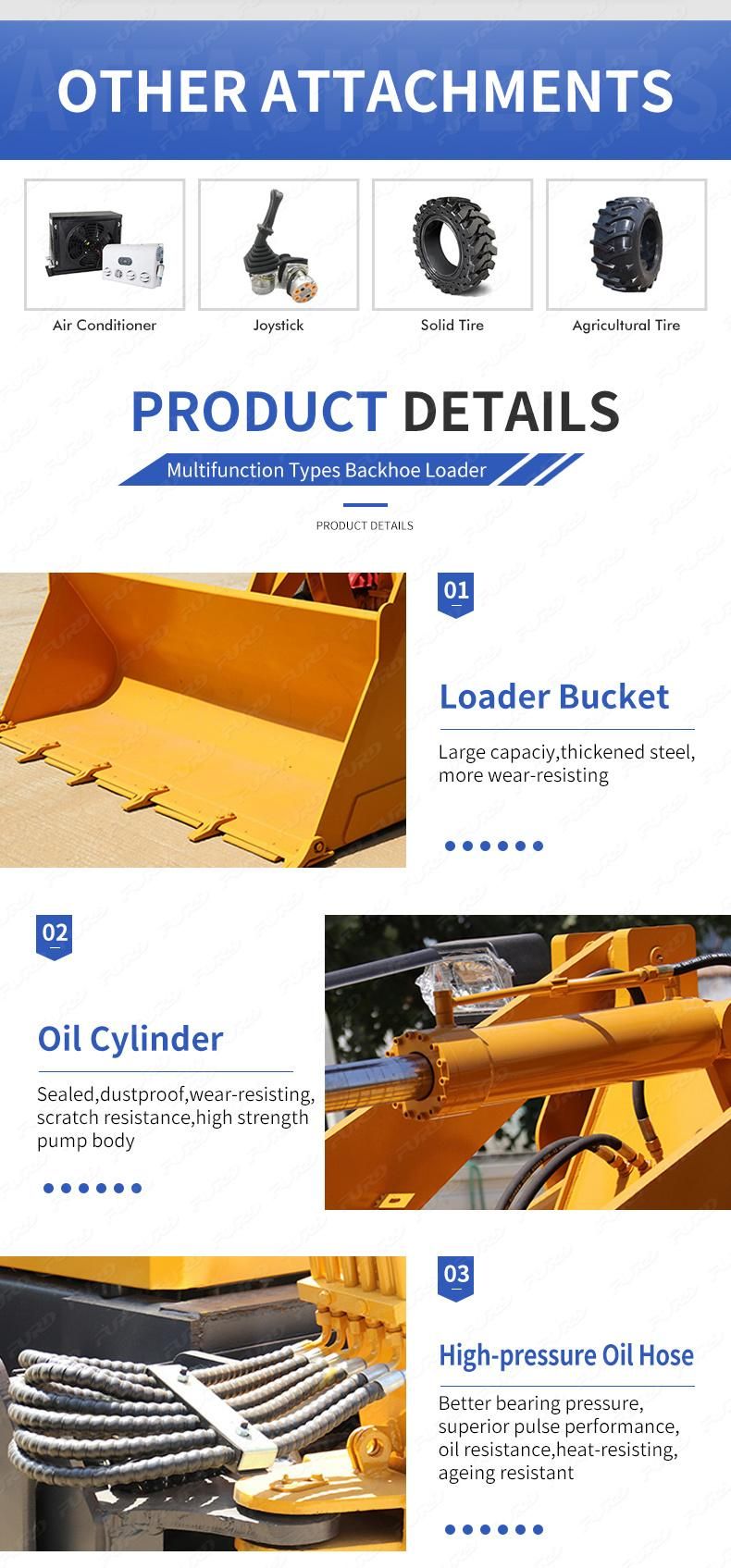 Hydraulic Diesel Engine Power Front-End Backhoe Loader