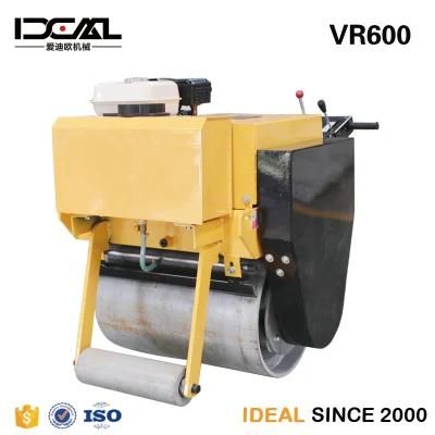 Vr600p 70Hz 13.5kn Used Smooth Drum Roller Automatic Honda Gx160 Vibrating Roller Single Drum Vibratory Road Roller for Sale