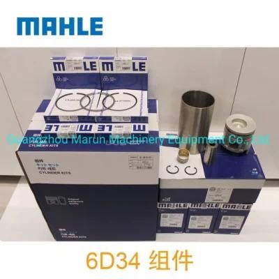 Genuine Mahle Me0889090 Diesel Engine 6D34 Cylinder Sleeves Liner Kit for Excavator Spare Parts