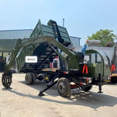 Truck with Excavator Engineering Vehicle