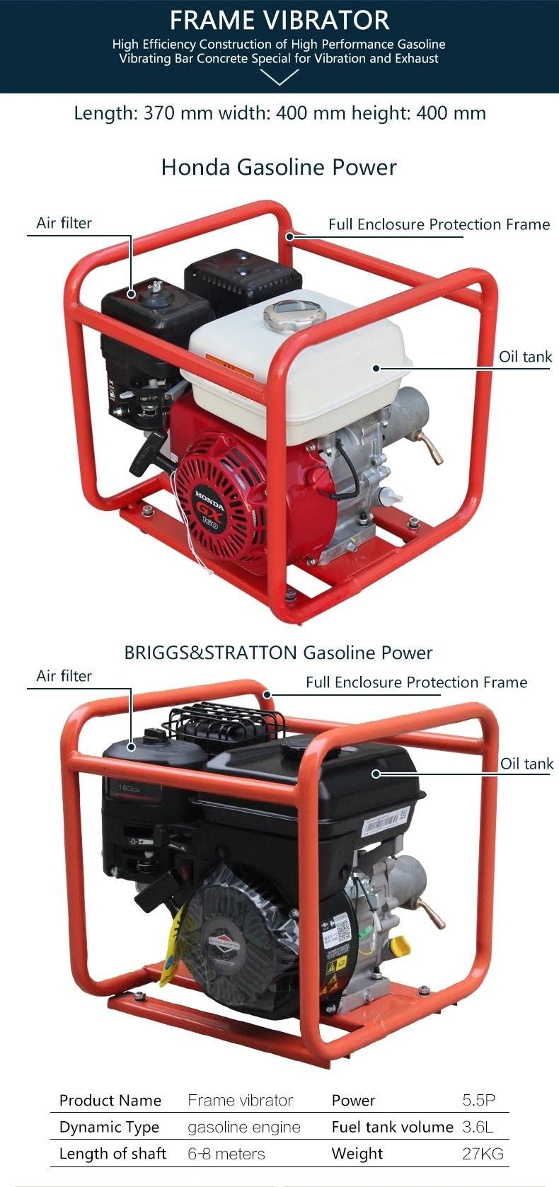 Small Type Gasoline Frame Type Concrete Vibrator High-Frequency Petrol Engine Internal Vibrator Cheap Concrete Vibrator for Sale