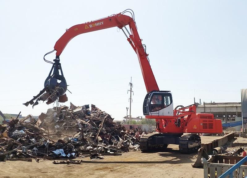 China Wzy52-8c Bonny 52 Ton Hydraulic Material Handler with Orange-Peel Grapple