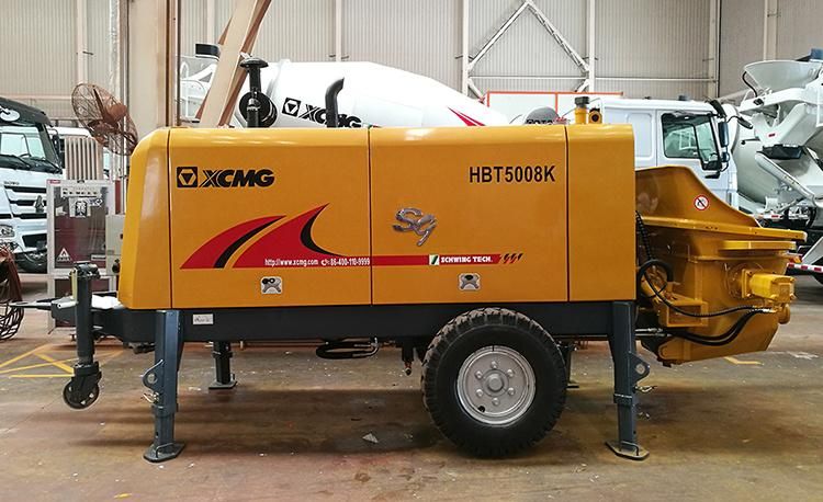 XCMG Schwing Official Manufacturer 82kw Small Trailer Mounted Concrete Pump Truck Hbt5008K Mobile Concrete Mixer with Pump Price