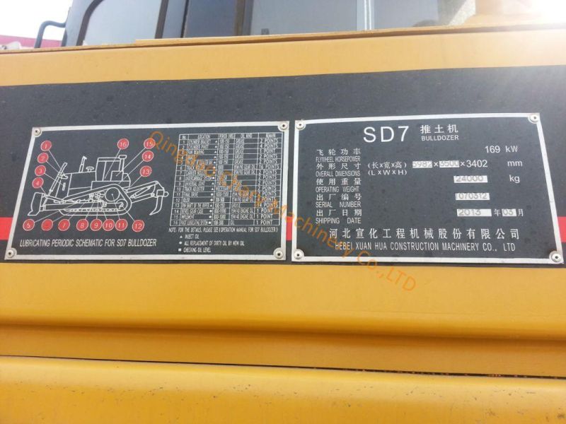 240HP Hbxg SD7 Bulldozer with Weichai Engine Tilt/U Blade