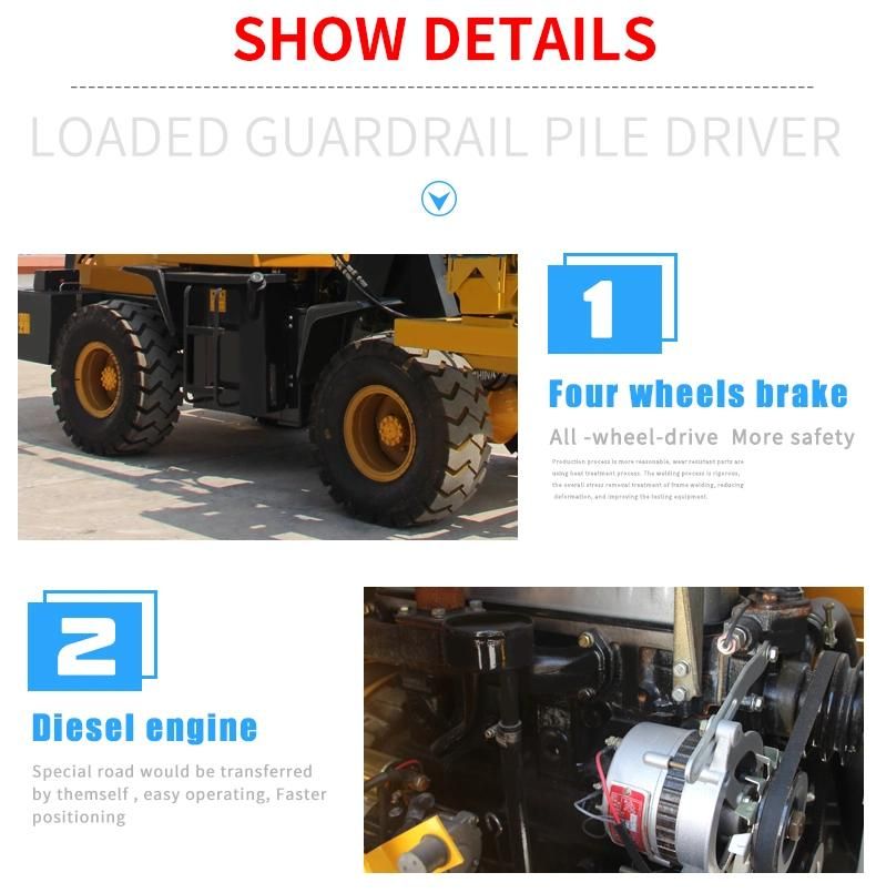 Wheel Loader Highway Hammer Pile Driver Equipment with Air Compressor