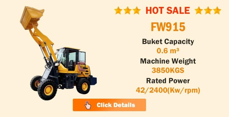 Famous Construction Machinery Equipment Fw150 Articulated Backhoe Loaders in Excavator with Mini Digger Small Front End Shovel with CE for Sale
