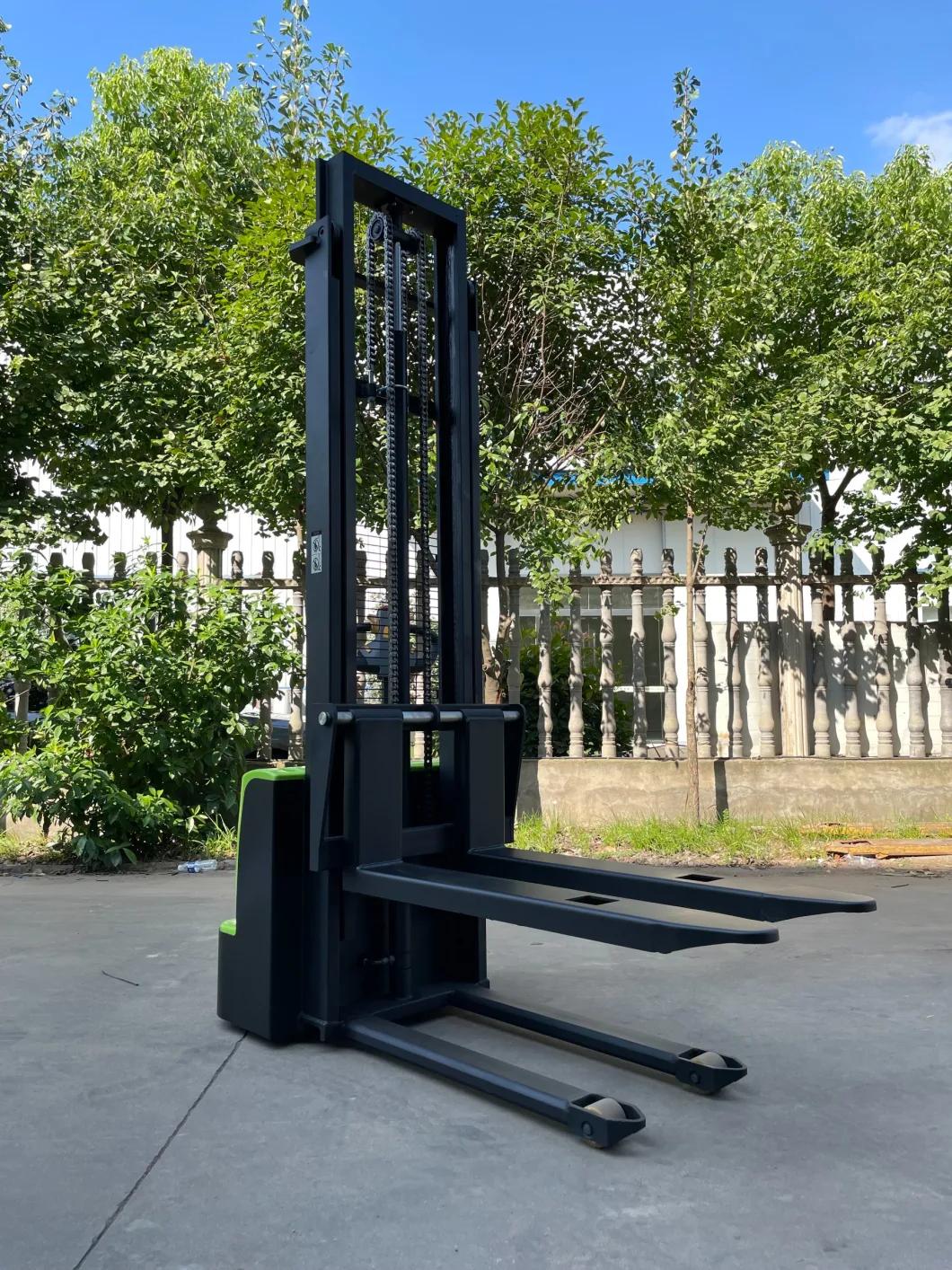 Walking Type Full Electric Rechargeable Walking Behind Stacker Forklift