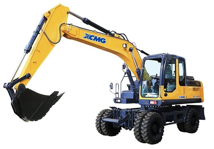 XCMG 15 Ton Xe150wb New Hydraulic Wheel Excavator Machine for Sale