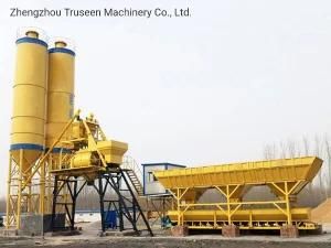 Stationary Full-Automatic Wet Mix Concrete Batching Plant with Skip Hopper