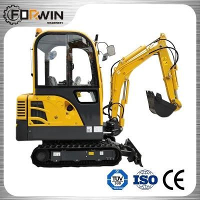 High Performance 1.8ton (FW18-9) Small Compact Towable Backhoe Digger Mini Excavators for Sale