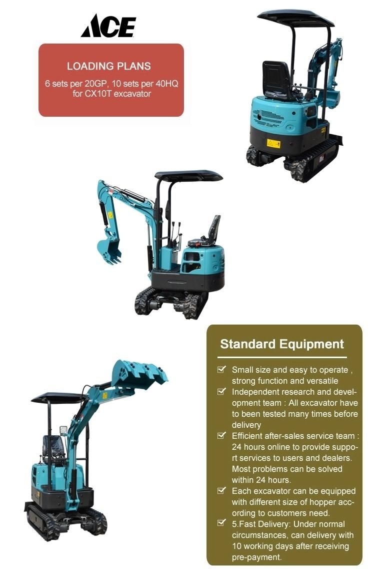 Construction Project Lonking Mini Excavator with Yanmer Engine