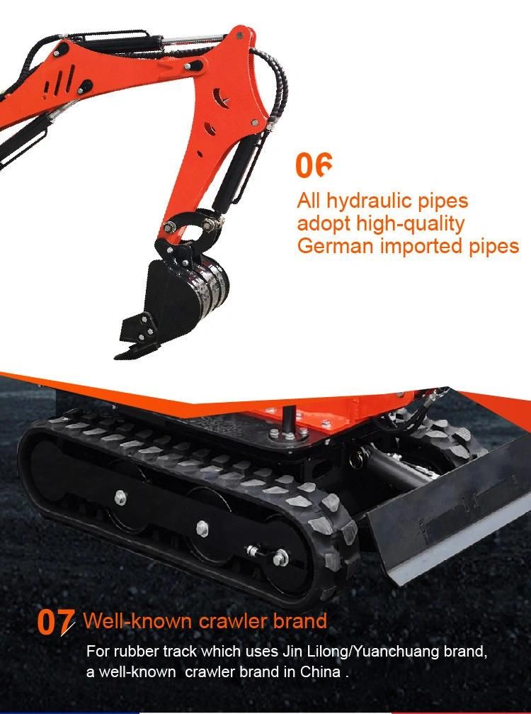 New Design 0.8t 1.0t Mirco Digger Mini Excavator with Euro 5 / Ce