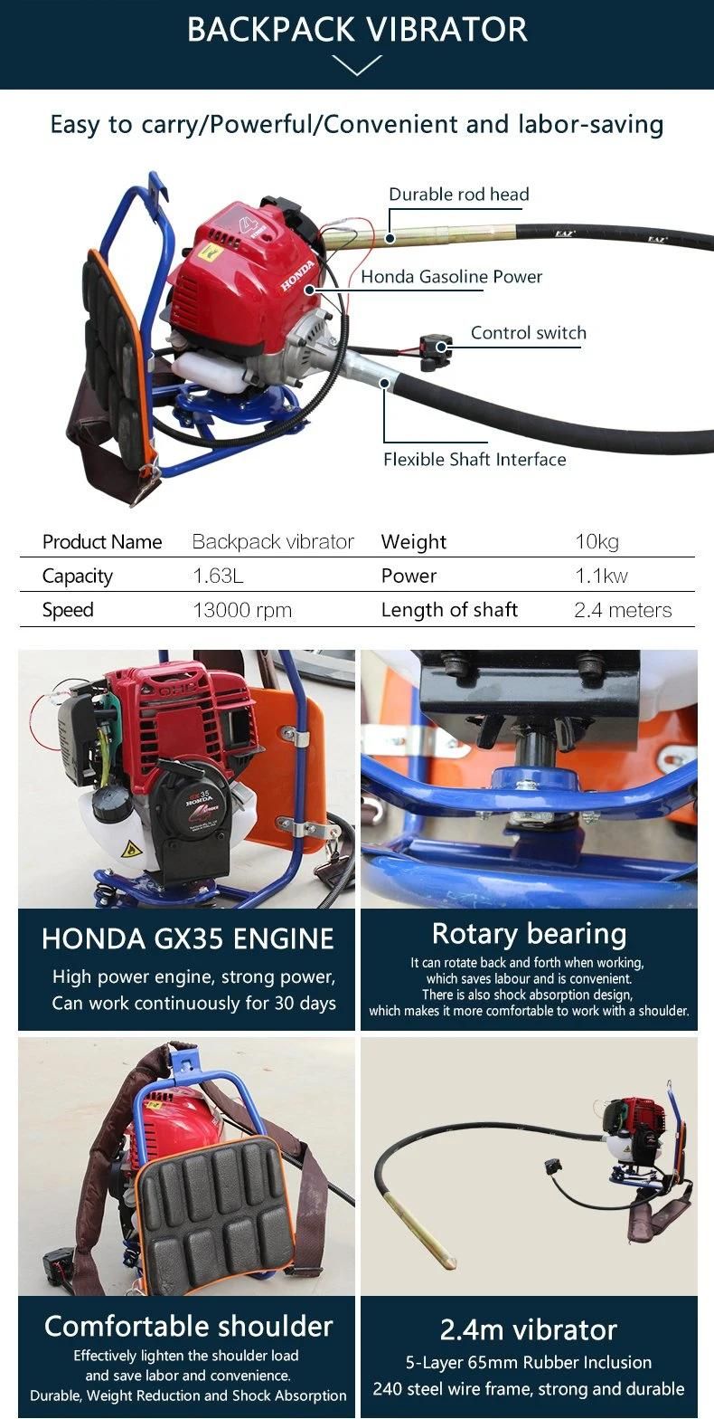 Hot Sale Frame Type Concrete Vibrator with Honda Engine