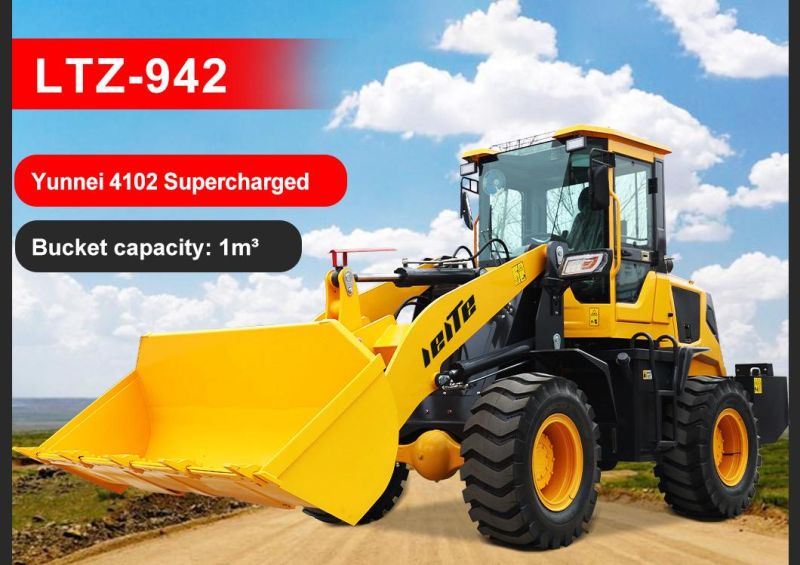Manufacturer Mini Loader 4WD with Front End Loader and Backhoe Mini Yellow Green Unique Training Long Power ISO