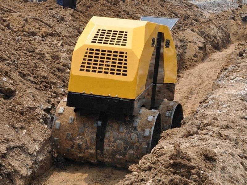 Remote Control Double Drum Road Roller for Groove Construction
