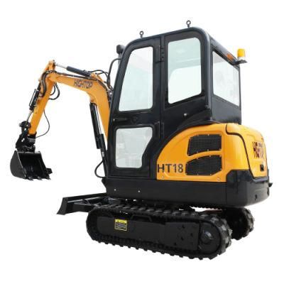 Chinese Factory New Mini Digger Ht18 Farm Garden 1.8 Ton New Mini Excavator Small Digger