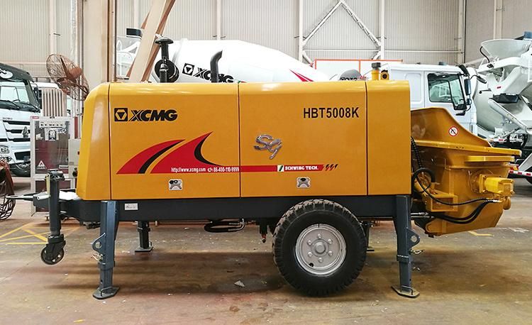 XCMG 82 Kw Trailer Mounted Concrete Pump Hbt5008K China Small Mobile Concrete Pump