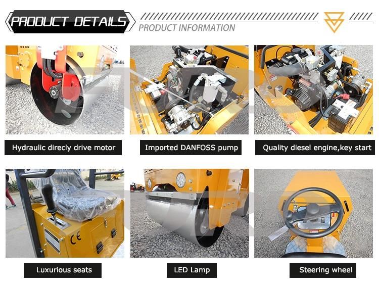 800kg Hydraulic Ride on Small Road Roller