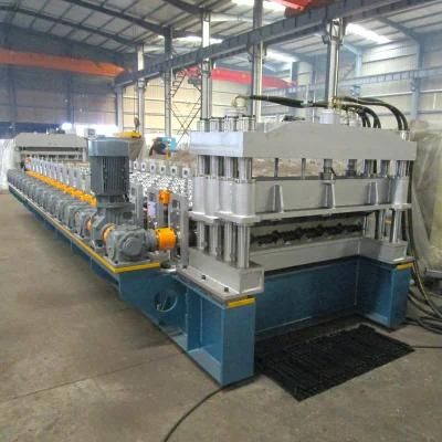 High Efficiency Gear Box Drive Aluminium and Steel Roof Tile Roll Forming Machine for Nigeria