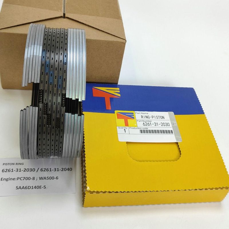 Diesel Engine Mechanical Parts Piston Ring 6261-31-2030 for Excavator Parts PC650-8 PC600-8 PC750-8 Wheel Loaders Parts Wa500-6 Engine Parst SAA6d140e-5